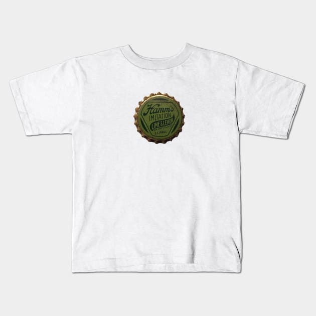 Hamm's Prohibition Lime & Lemon Soda Bottlecap Kids T-Shirt by Eugene and Jonnie Tee's